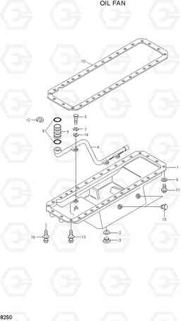 8250 OIL PAN R360LC-3, Hyundai