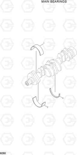 8260 MAIN BEARINGS R360LC-3, Hyundai