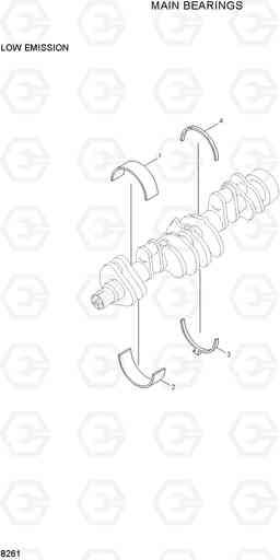 8261 MAIN BEARINGS R360LC-3, Hyundai