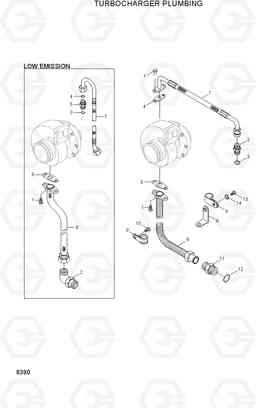 8390 TURBOCHARGER PLUMBING R360LC-3, Hyundai