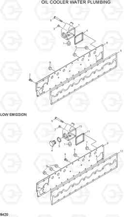 8420 OIL COOLER WATER PLUMBING R360LC-3, Hyundai