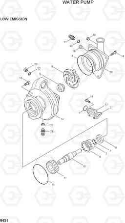 8431 WATER PUMP R360LC-3, Hyundai