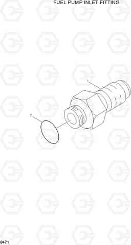 8471 FUEL PUMP INLET FITTING R360LC-3, Hyundai