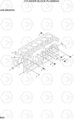 8530 CYLINDER BLOCK PLUMBING R360LC-3, Hyundai