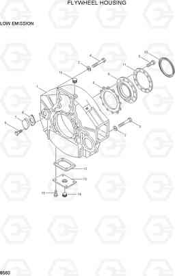 8560 FLYWHEEL HOUSING R360LC-3, Hyundai