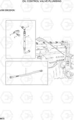 8670 OIL CONTROL VALVE PLUMBING R360LC-3, Hyundai