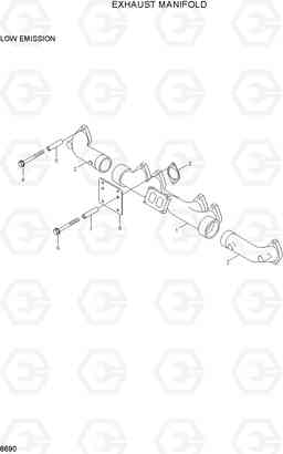 8690 EXHAUST MANIFOLD R360LC-3, Hyundai