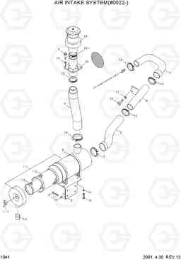 1041 AIR INTAKE SYSTEM(#0022-) R360LC-3H, Hyundai