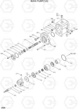 2020 MAIN PUMP(1/2) R360LC-3H, Hyundai