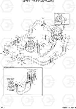 2042 UPPER HYD PIPING(TRAVEL) R360LC-3H, Hyundai