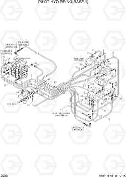 2050 PILOT HYD PIPING(BASE 1) R360LC-3H, Hyundai