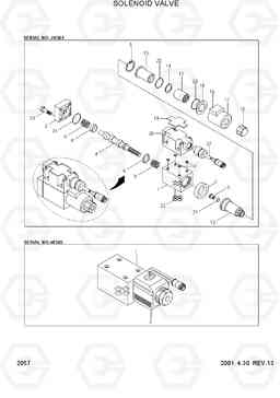 2057 SOLENOID VALVE R360LC-3H, Hyundai