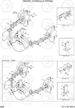 2060 TRAVEL HYDRAULIC PIPING R360LC-3H, Hyundai