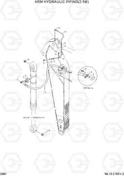 2081 ARM HYDRAULIC PIPING(2.5M) R360LC-3H, Hyundai