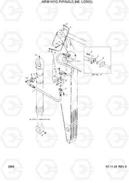 2085 ARM HYDRAULIC PIPING(3.9M,LONG) R360LC-3H, Hyundai