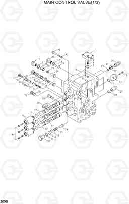 2090 MAIN CONTROL VALVE(1/3) R360LC-3H, Hyundai