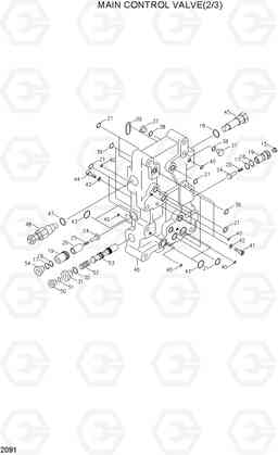 2091 MAIN CONTROL VALVE(2/3) R360LC-3H, Hyundai