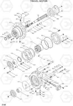 2140 TRAVEL MOTOR R360LC-3H, Hyundai