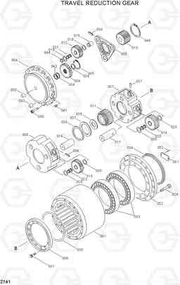 2141 TRAVEL REDUCTION GEAR R360LC-3H, Hyundai