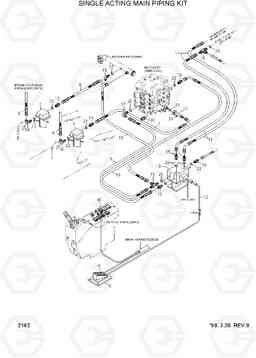2182 SINGLE ACTING MAIN PIPING KIT R360LC-3H, Hyundai