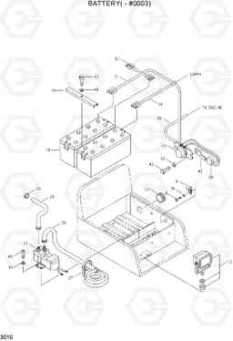 3010 BATTERY(-#0003) R360LC-3H, Hyundai