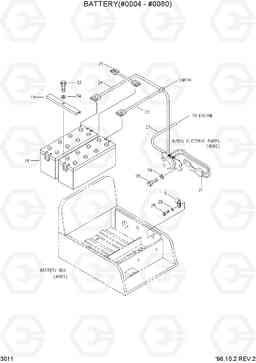 3011 BATTERY(#0004-#0080) R360LC-3H, Hyundai