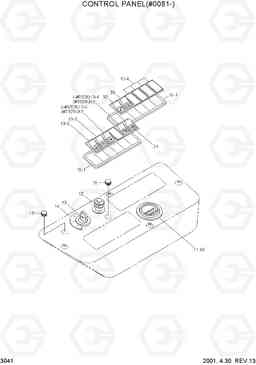 3041 CONTROL PANEL(#0081-) R360LC-3H, Hyundai