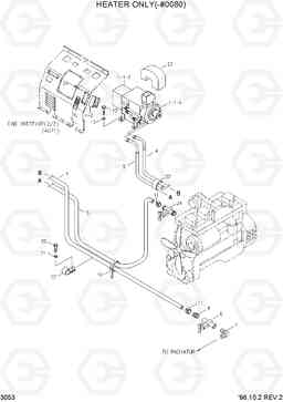 3053 HEATER ONLY(-#0080) R360LC-3H, Hyundai