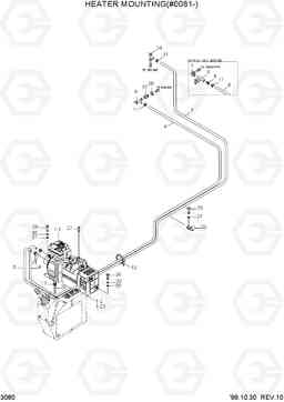 3080 HEATER MOUNTING(#0081-) R360LC-3H, Hyundai