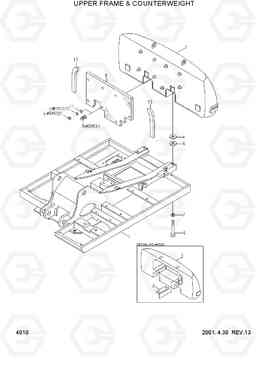 4010 UPPER FRAME & COUNTER WEIGHT R360LC-3H, Hyundai