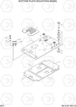 4072 BOTTOM PLATE MOUNTING(-#0080) R360LC-3H, Hyundai