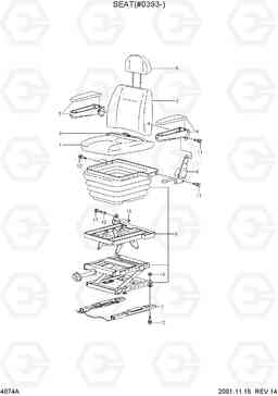 4074A SEAT(#0393-) R360LC-3H, Hyundai