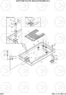 4079 BOTTOM PLATE MOUNTING(#0120-) R360LC-3H, Hyundai