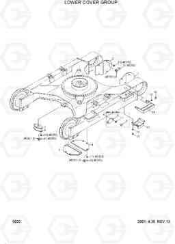 5020 LOWER COVER GROUP R360LC-3H, Hyundai