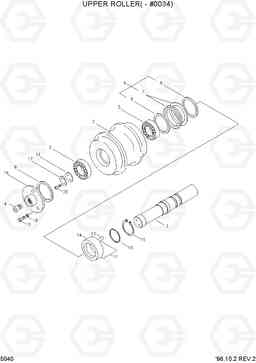 5040 UPPER ROLLER(-#0034) R360LC-3H, Hyundai