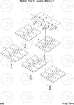 5062 TRACK CHAIN(-#0034,R360-3) R360LC-3H, Hyundai