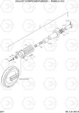 5071 ADJUST COMPONENT(#0035-,R360LC-3) R360LC-3H, Hyundai