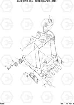 6050 BUCKET(1.62M3 PCSA HEAPED,STD) R360LC-3H, Hyundai