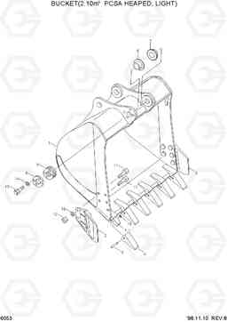 6053 BUCKET(2.10M3 PCSA HEAPED, LIGHT) R360LC-3H, Hyundai