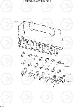 8020 CRANK SHAFT BEARING R360LC-3H, Hyundai