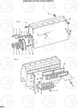 8040 ENGINE ATTACHING PARTS R360LC-3H, Hyundai