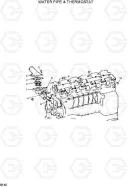 8140 WATER PIPE & THERMOSTAT R360LC-3H, Hyundai