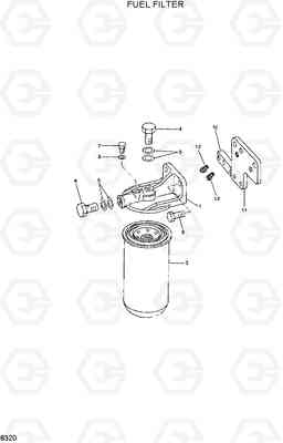 8320 FUEL FILTER R360LC-3H, Hyundai