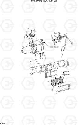 8360 STARTER MOUNTING R360LC-3H, Hyundai