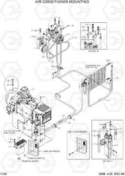 1120 AIR CONDITIONER MOUNTING R360LC-7, Hyundai