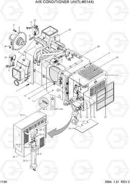 1130 AIR CONDITIONER UNIT(-#0144) R360LC-7, Hyundai