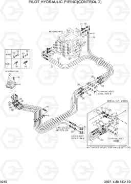 3210 PILOT HYDRAULIC PIPING(CONTROL 2) R360LC-7, Hyundai