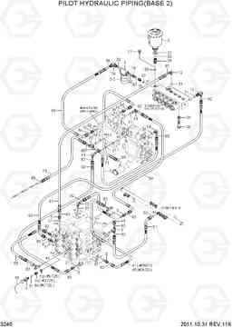 3240 PILOT HYDRAULIC PIPING(BASE 2) R360LC-7, Hyundai