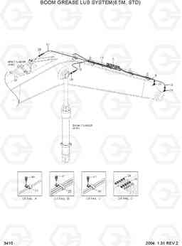 3410 BOOM GREASE LUB SYSTEM(6.5M, STD) R360LC-7, Hyundai