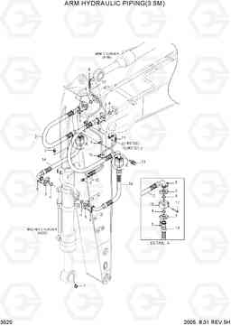 3520 ARM HYDRAULIC PIPING(3.9M) R360LC-7, Hyundai